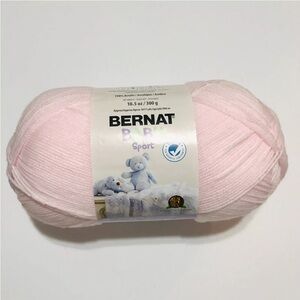 Bernat Big Ball Baby Sport Yarn, Baby Pink 3 Light 10.5 Oz 1077 Yds- Lot Of 1